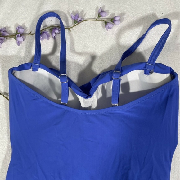 NEW Profile by Gottex [SZ 6‎ ] Tutti Frutti One Piece SwimDress Periwinkle - Picture 8 of 12